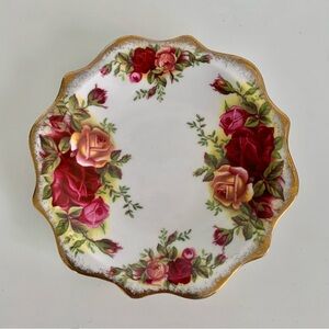 Royal Albert Old Country Roses Small 4.5” Trinket Tray Dish Plate Bone China
